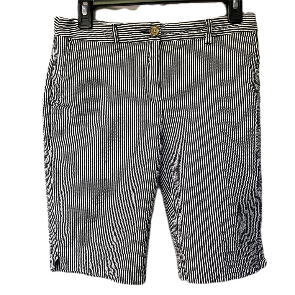 5 for $30 Charter Club Striped Blue Size 4 Women Bermuda Shorts